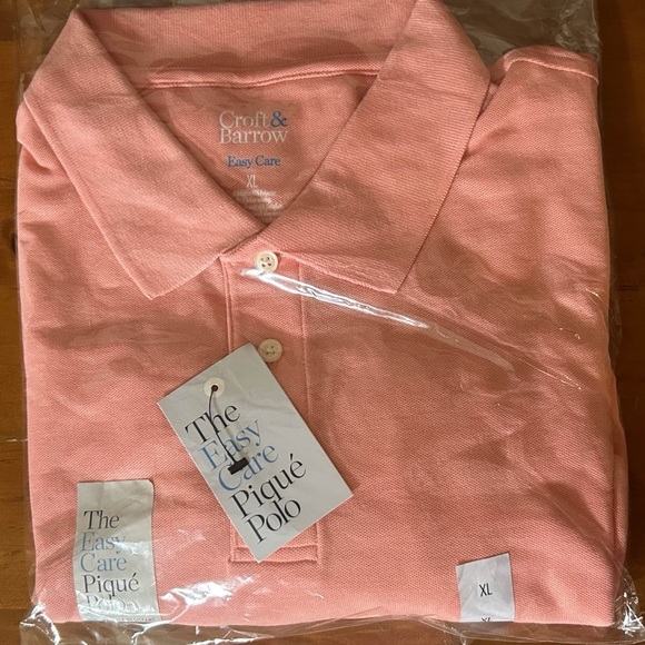 Croft & Barrow • Easy-Care Extra-Soft Pocket Polo – Pink Trolley - Picture 3 of 3